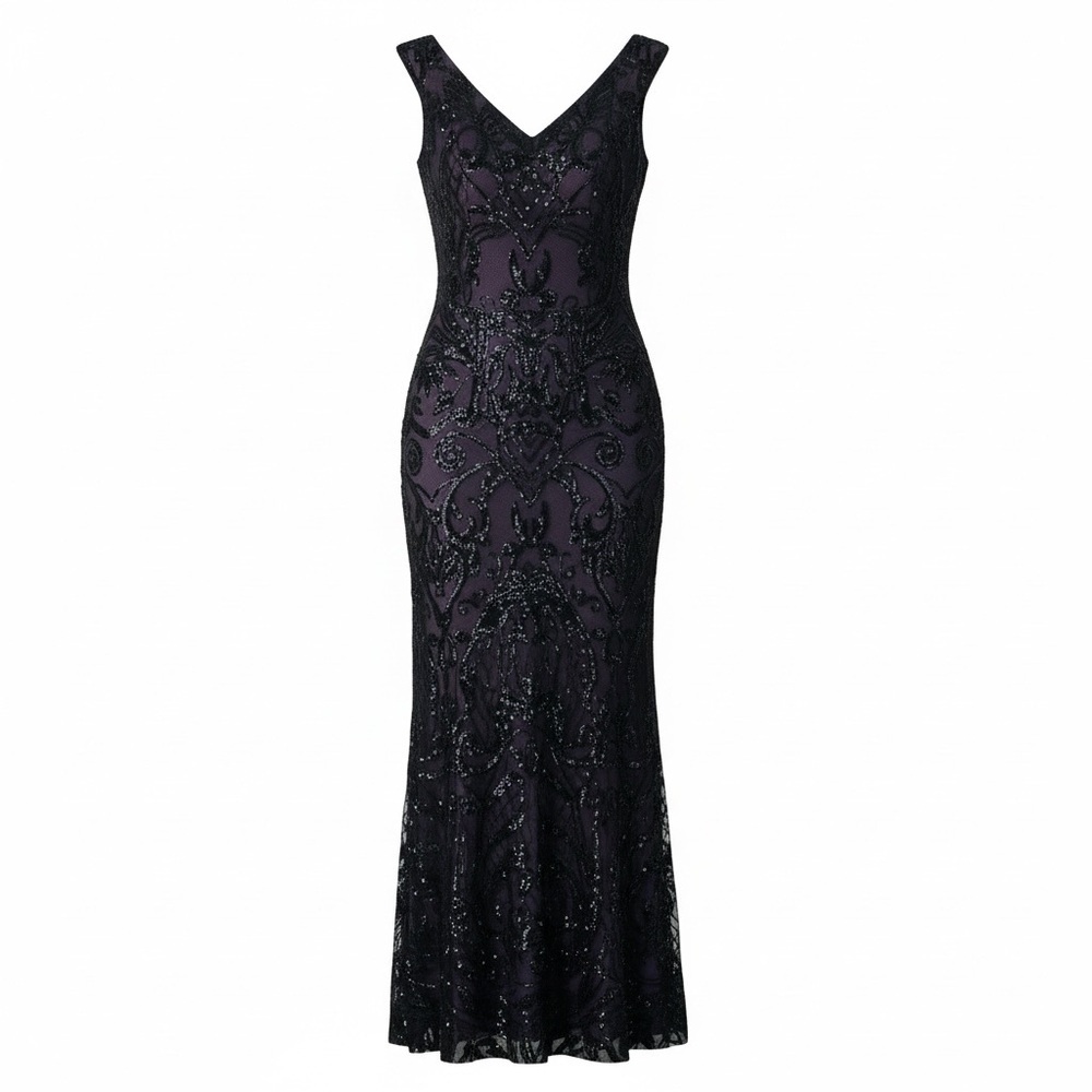 Jovani Floor Length Prom Gown Purple and Navy Blue Size 14